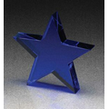 True Blue Star Achievement Award/ Paperweight - Crystal (4 3/4"x5"x3/4")